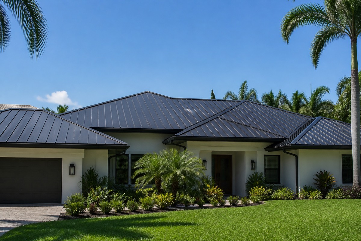 Metal roof in the heat in New Pt Richey